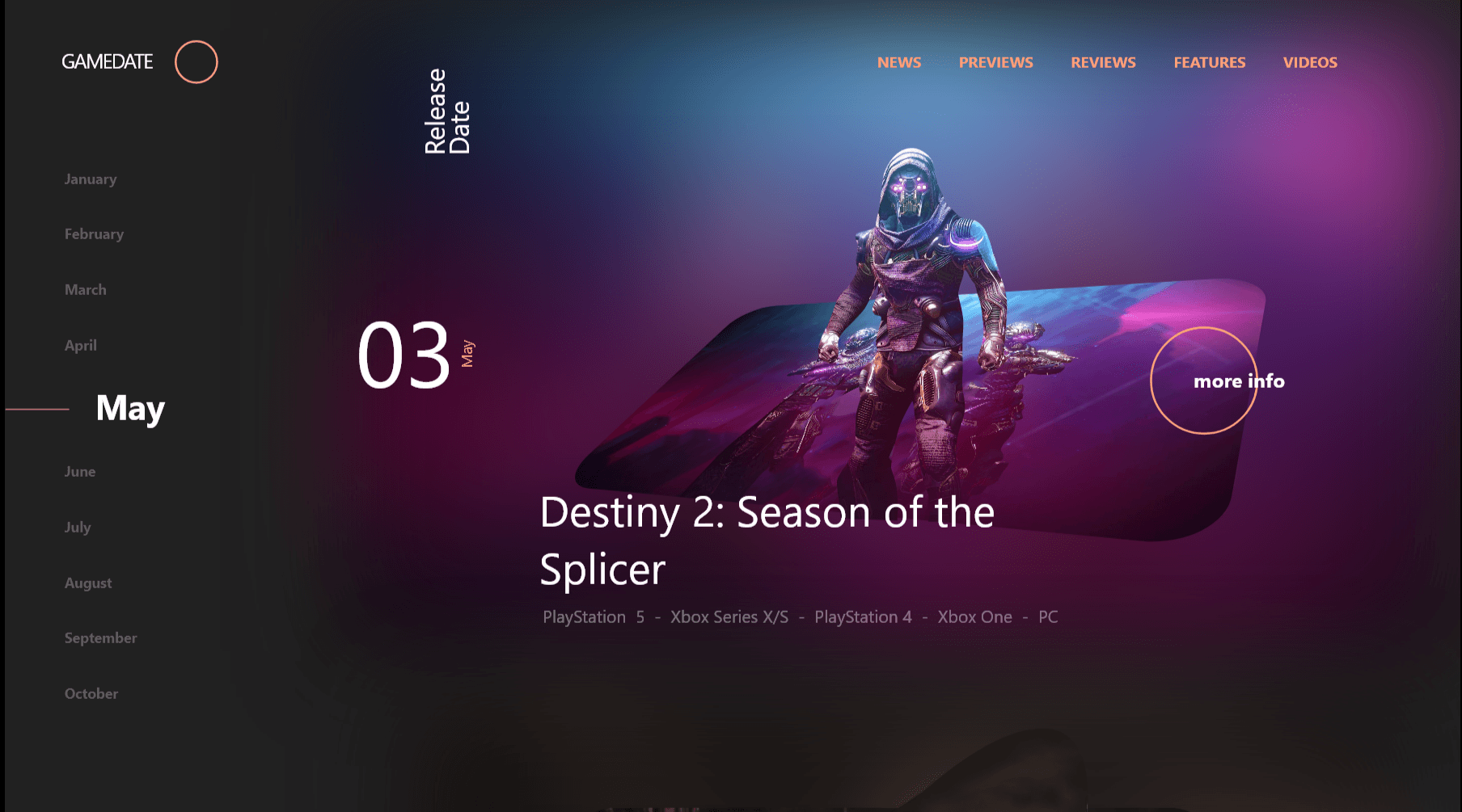 Game space Landing Page